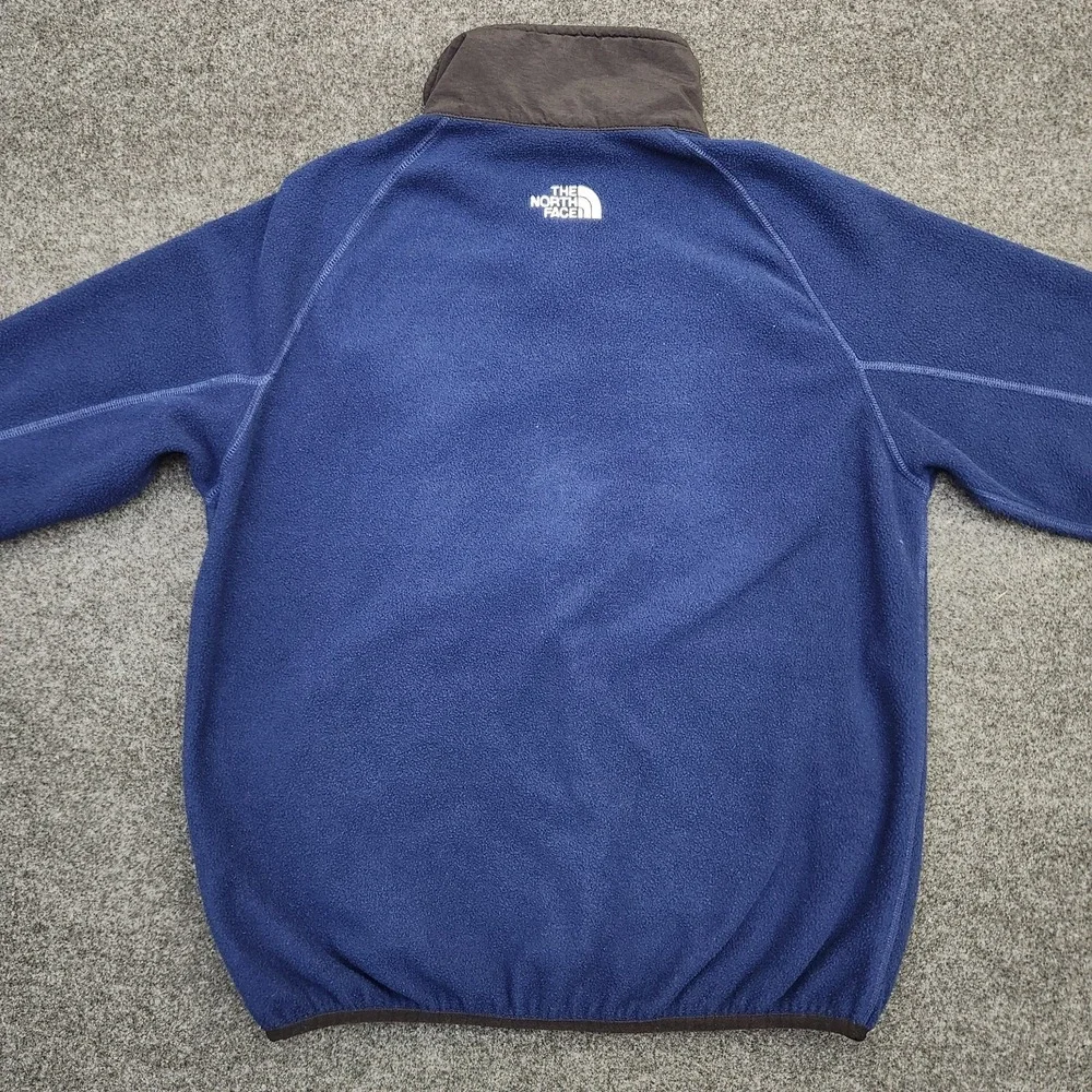 Vintage The North Face Men's Medium Blue Fleece Full Zip Pockets Polartec Fleece